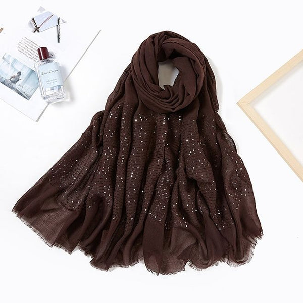 Starry Night Hijabs - Coffee